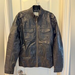 Cody James Leather Jacket Men’s Small Brown Zip Front Western Moto Style